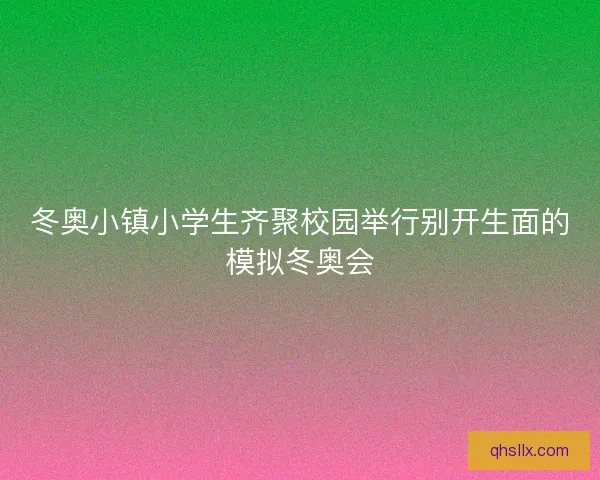 冬奥小镇小学生齐聚校园举行别开生面的模拟冬奥会
